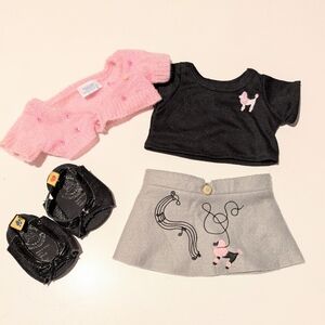 BABW Build A Bear Workshop & Other Brand Poodle Skirt Costume Outfit
